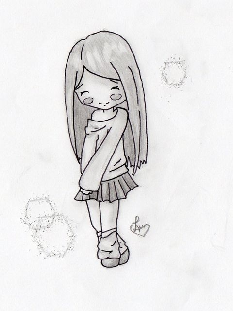 Красивые рисунки аниме девочек для практики 12