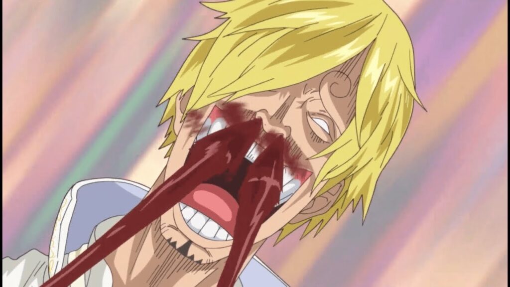 Почему именно кровь идет из носа Санджи в One Piece?