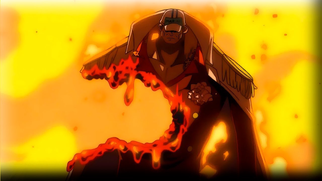 Акаину из One Piece очень сильно ранен