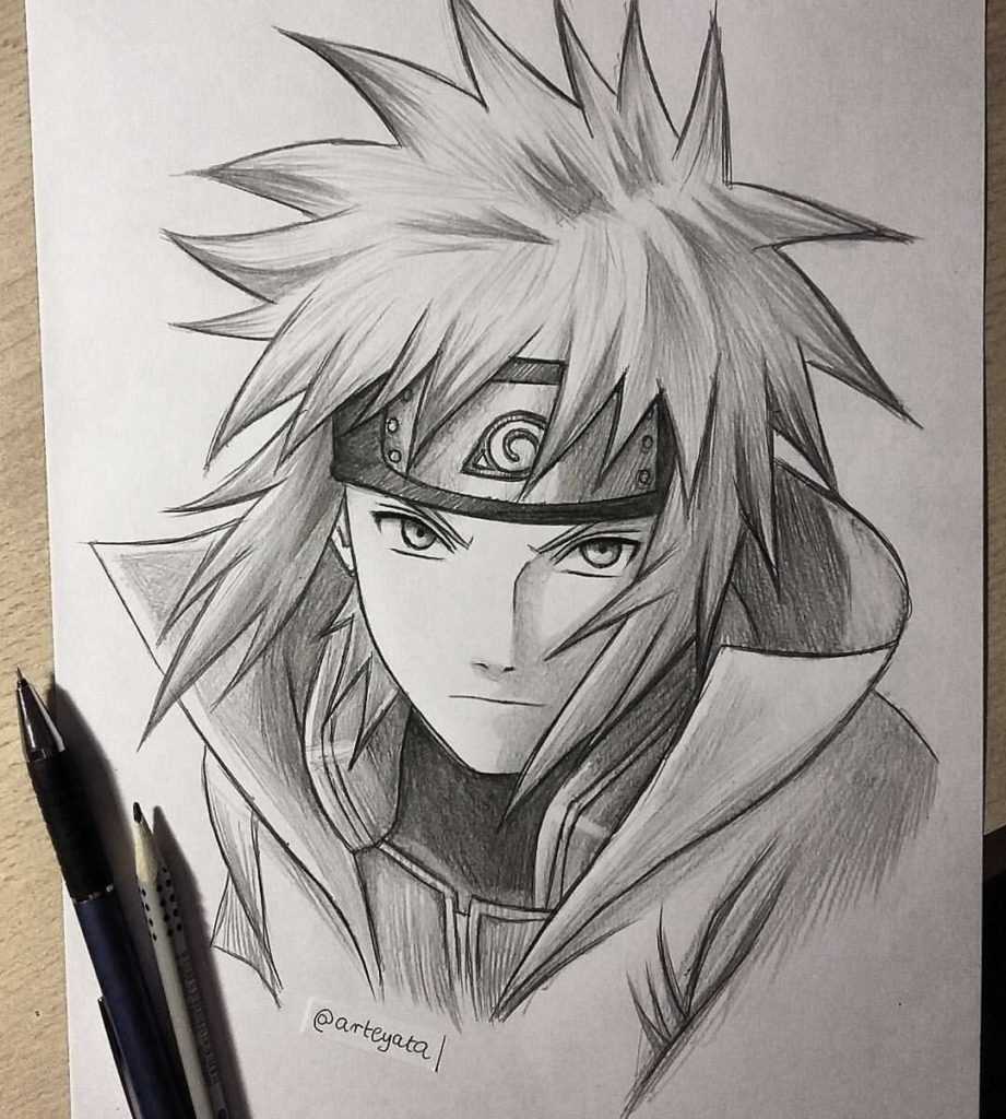 Naruto pencil drawing easy