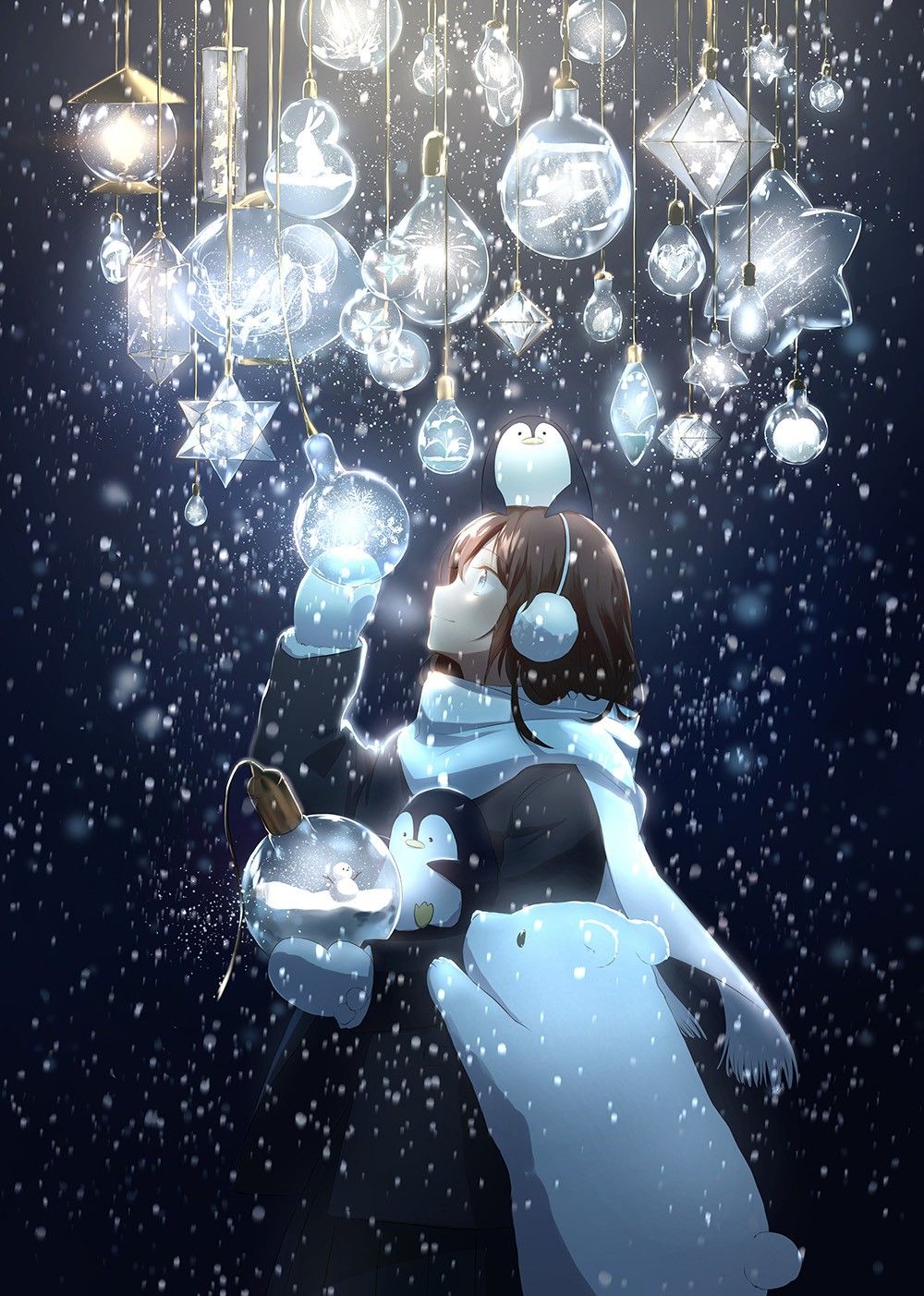 Красивый арт аниме зима (5)