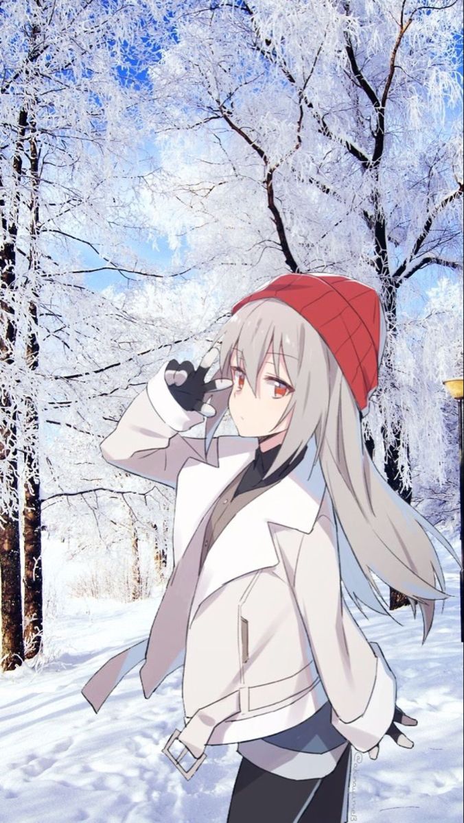 Красивый арт аниме зима (9)