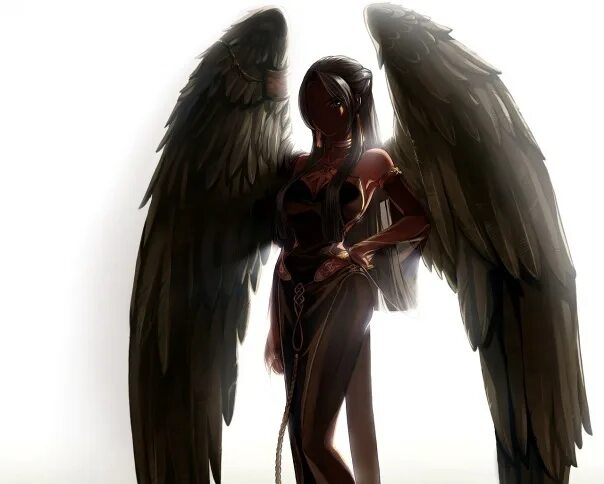 Ангел с черными крыльями арт 13