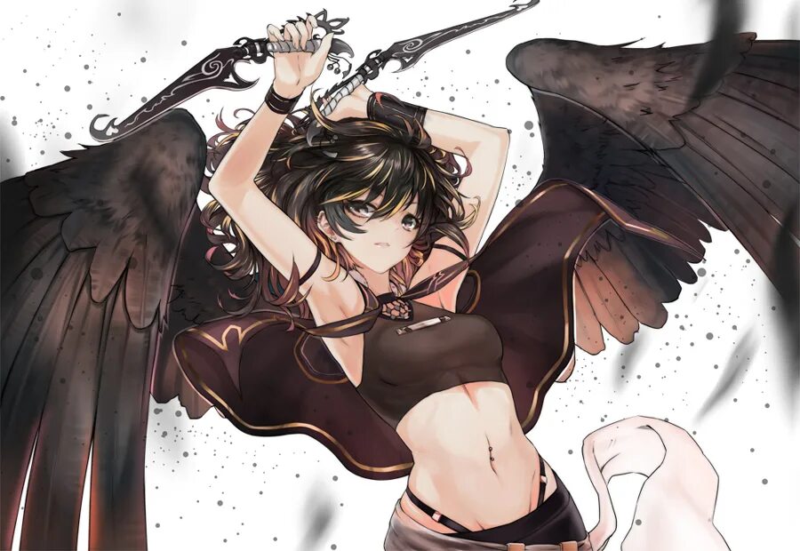 Ангел с черными крыльями арт 19