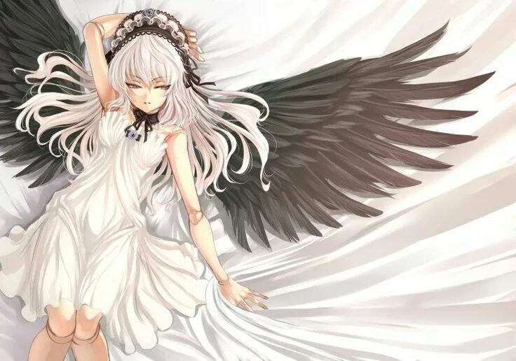 Ангел с черными крыльями арт 23