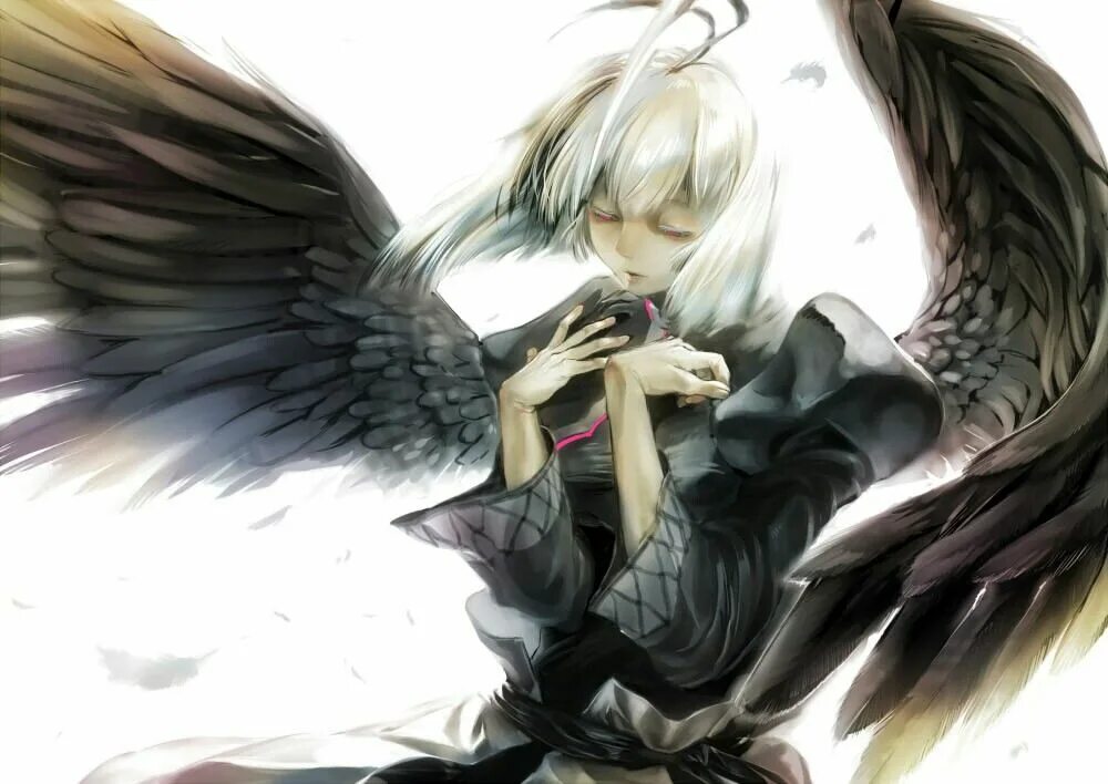 Ангел с черными крыльями арт 6
