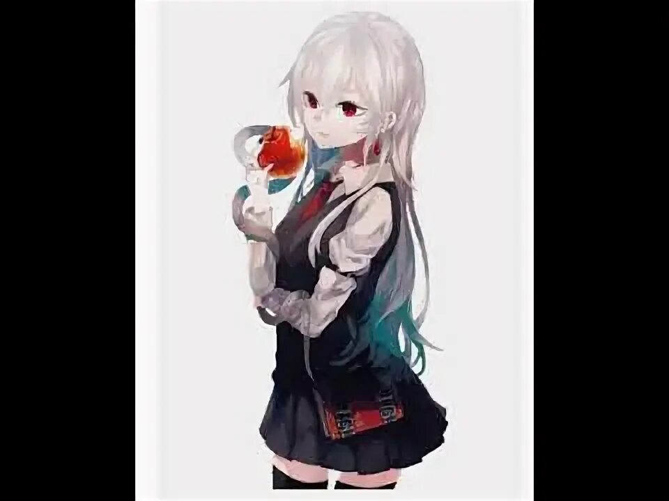 Аниме девочка с яблоком 9