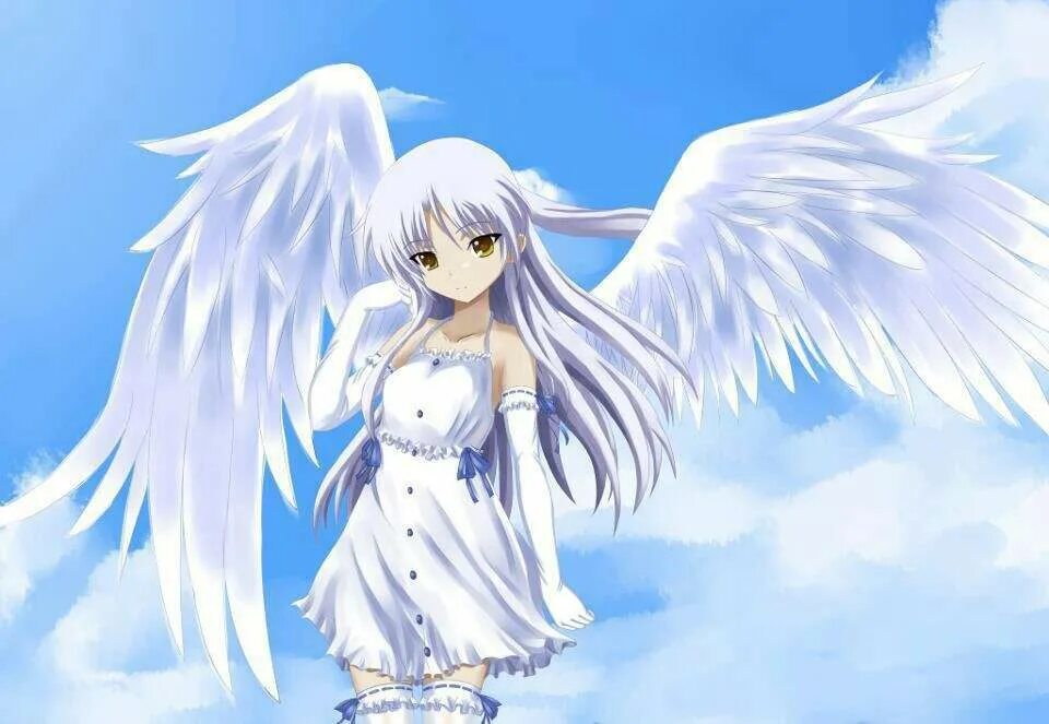 Аниме девочки ангелы милые 17