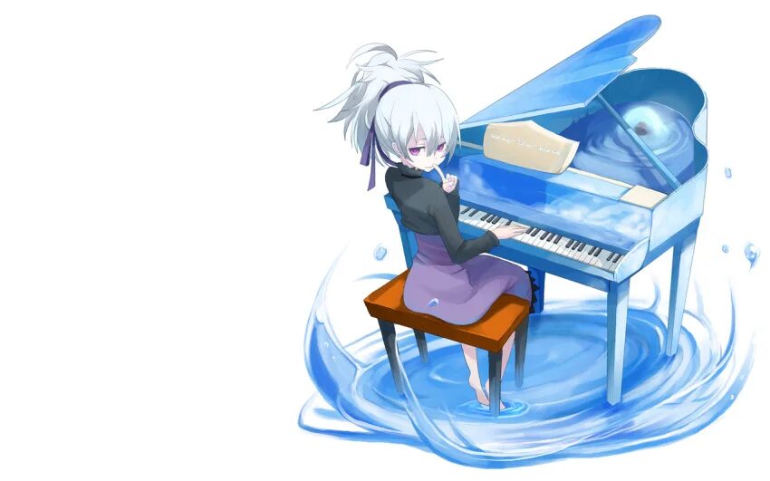 Аниме фон с пианино 23