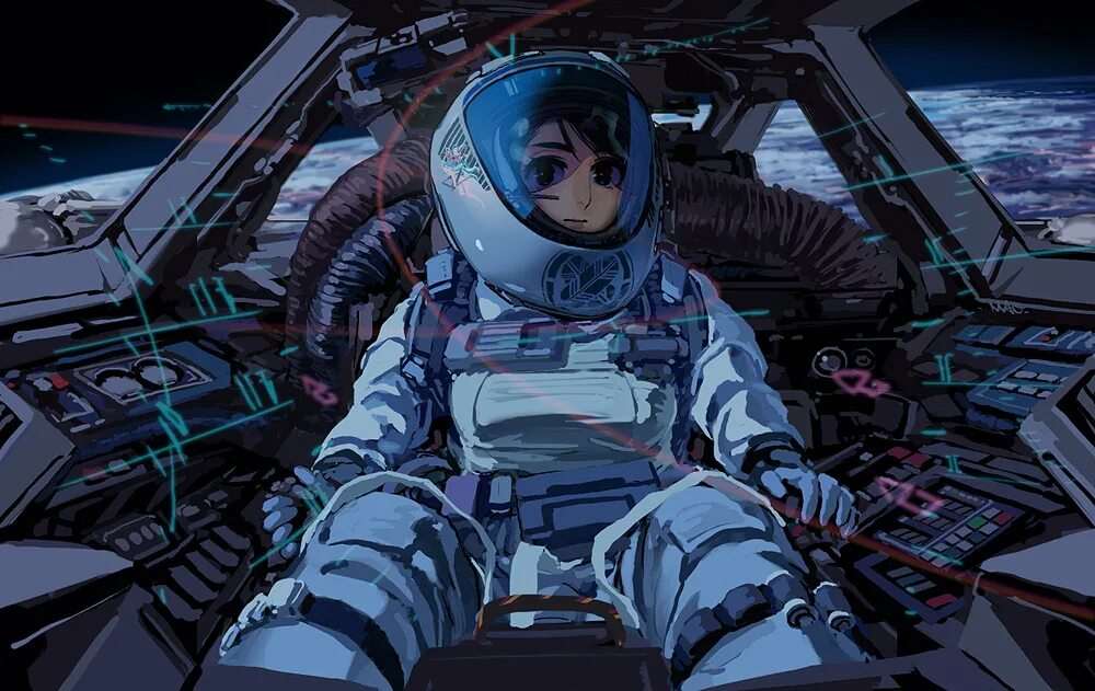 Аниме космонавт 8