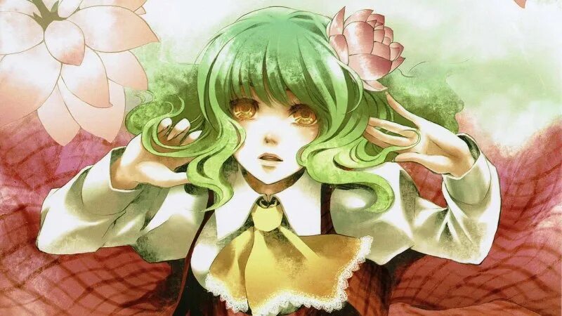 Девочка с зелеными волосами аниме 2