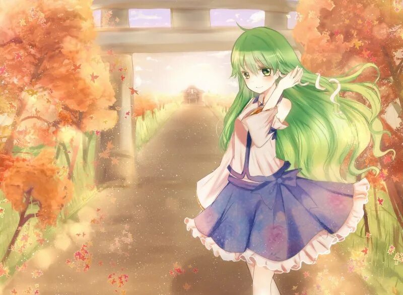 Девочка с зелеными волосами аниме 20