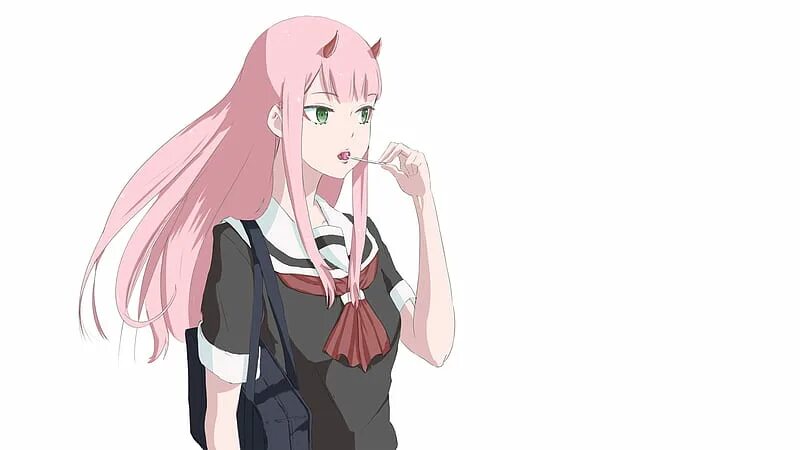 Девушка с розовыми волосами и рожками из какого аниме 19