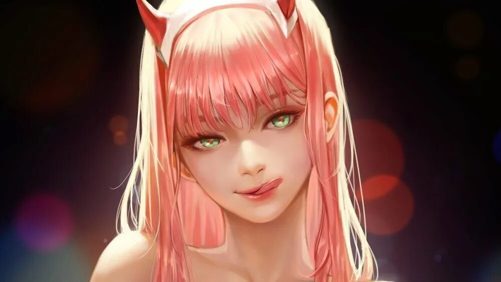 Девушка с розовыми волосами и рожками из какого аниме 3