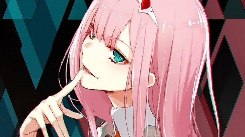 Девушка с розовыми волосами и рожками из какого аниме 9