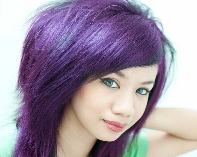 Красивые девушки с фиолетовыми волосами 17