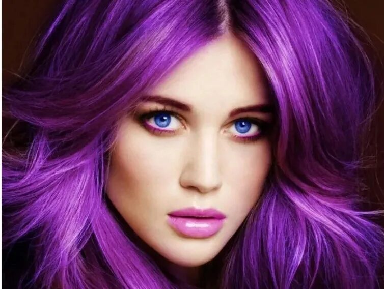 Красивые девушки с фиолетовыми волосами 18