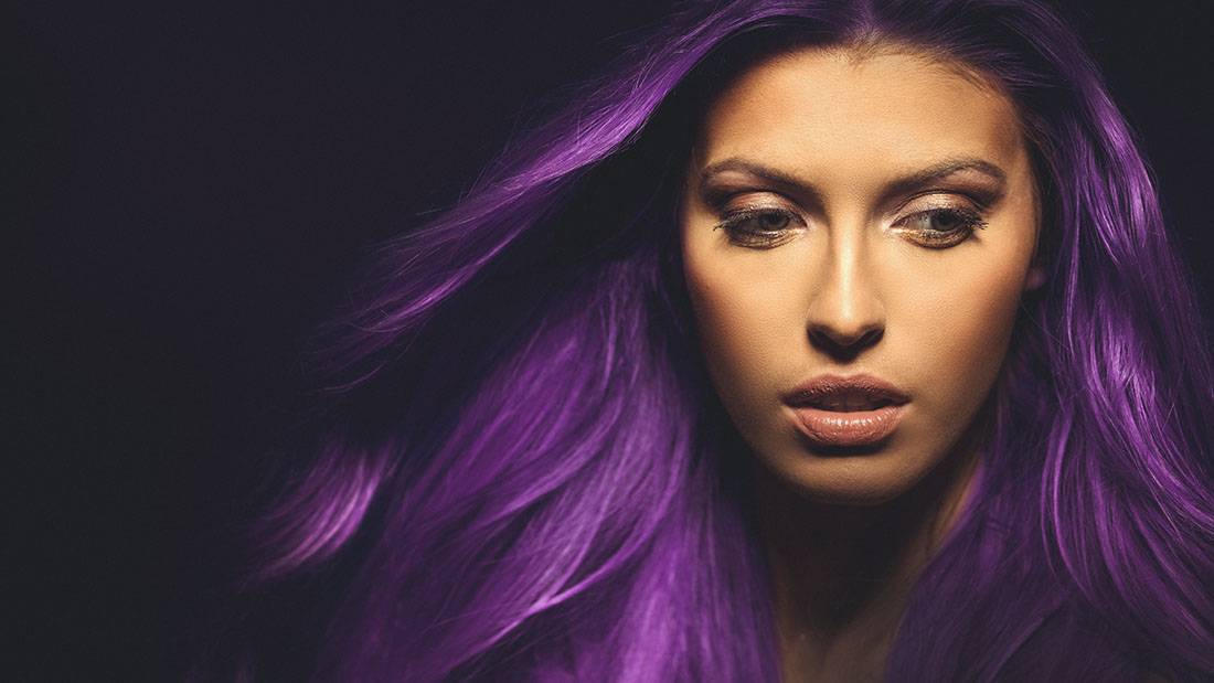 Красивые девушки с фиолетовыми волосами 21