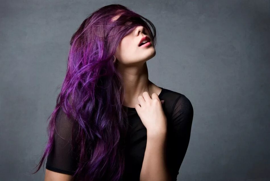 Красивые девушки с фиолетовыми волосами 4