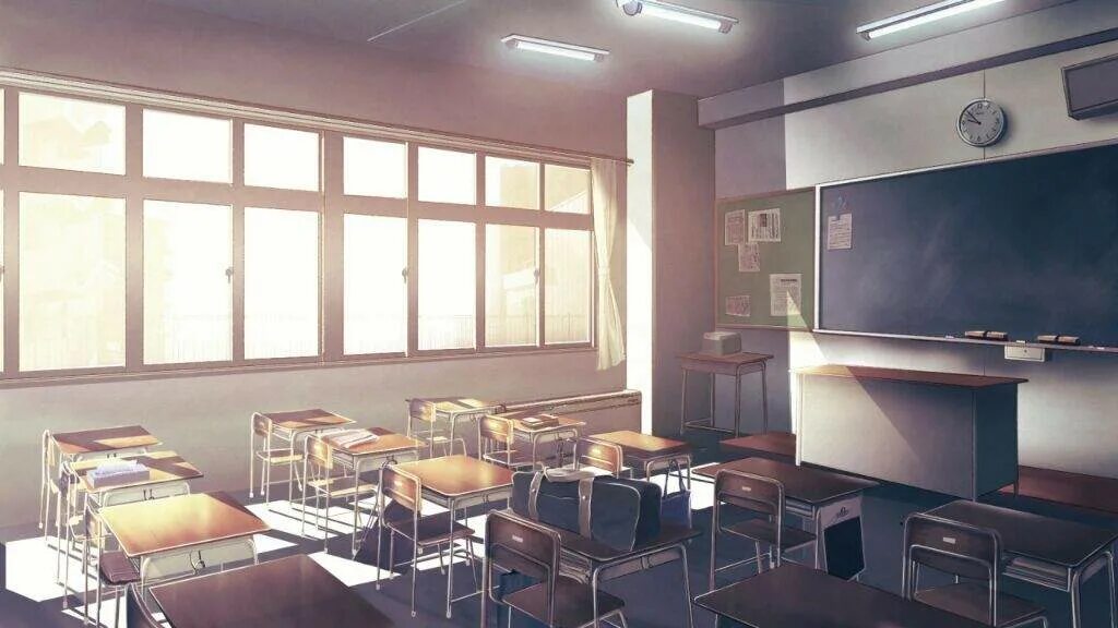 Школа аниме фон без людей 14