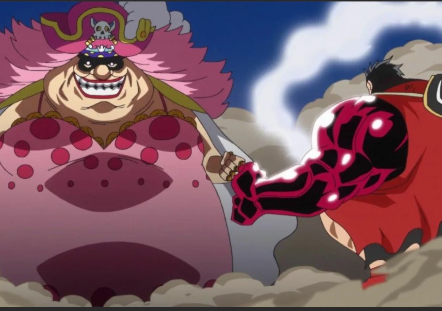One Piece луффи и большая мамочка